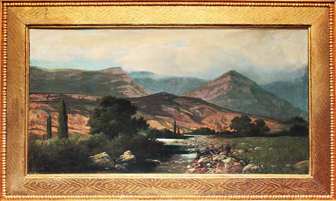 Дамберг Александр Константинович. Горный пейзаж